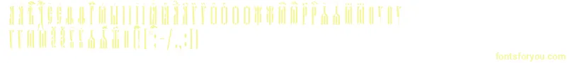 KathismaUcsSpacedout Font – Yellow Fonts on White Background