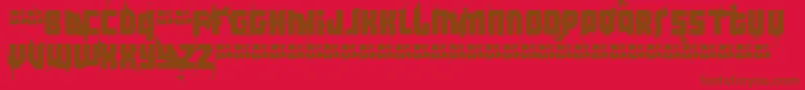 Ft3TheHardWayRmxWhippeddemo Font – Brown Fonts on Red Background