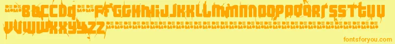 Ft3TheHardWayRmxWhippeddemo Font – Orange Fonts on Yellow Background