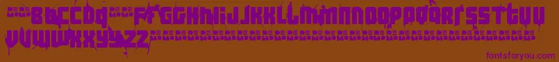 Police Ft3TheHardWayRmxWhippeddemo – polices violettes sur fond brun