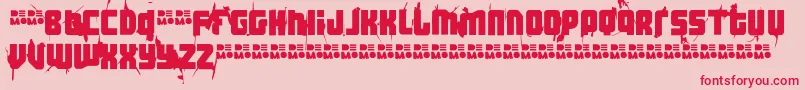 Ft3TheHardWayRmxWhippeddemo-fontti – punaiset fontit vaaleanpunaisella taustalla