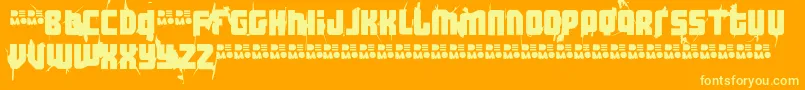 Police Ft3TheHardWayRmxWhippeddemo – polices jaunes sur fond orange