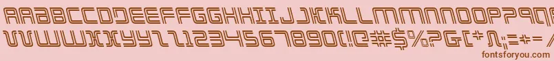 ElectionDayLeftalic Font – Brown Fonts on Pink Background