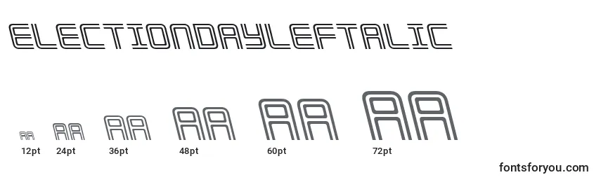 ElectionDayLeftalic Font Sizes