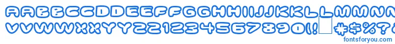 DsDownCyr Font – Blue Fonts on White Background