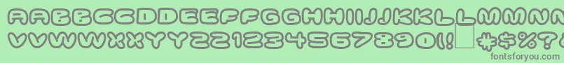 DsDownCyr Font – Gray Fonts on Green Background