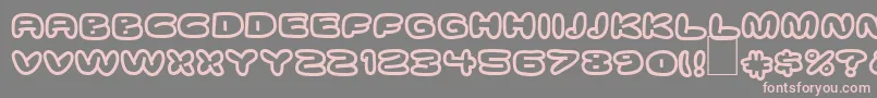 DsDownCyr Font – Pink Fonts on Gray Background