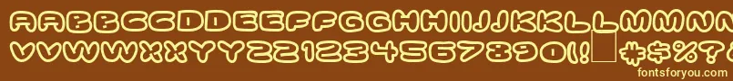 Шрифт DsDownCyr – жёлтые шрифты на коричневом фоне