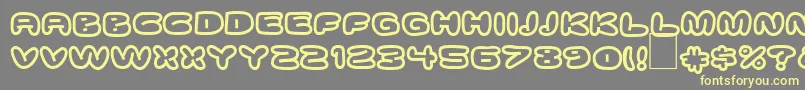 DsDownCyr Font – Yellow Fonts on Gray Background