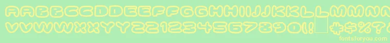 DsDownCyr Font – Yellow Fonts on Green Background