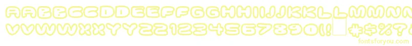 Шрифт DsDownCyr – жёлтые шрифты на белом фоне
