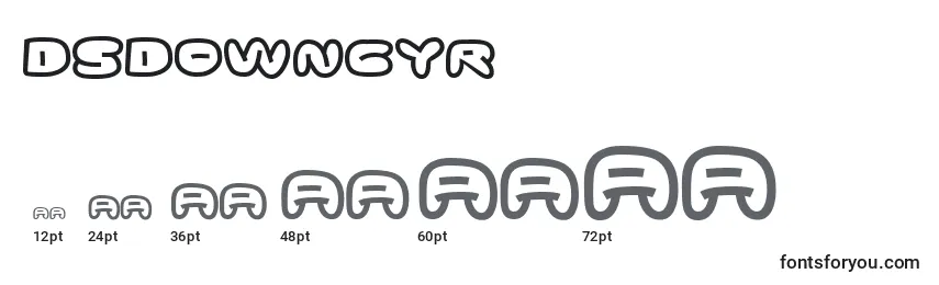 DsDownCyr Font Sizes