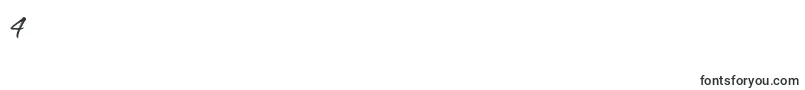 RefreshenAndSoftening-Schriftart – Schriften für die Ziffer 4