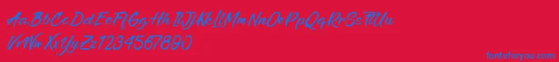 RefreshenAndSoftening Font – Blue Fonts on Red Background
