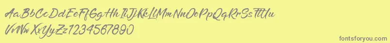 RefreshenAndSoftening Font – Gray Fonts on Yellow Background