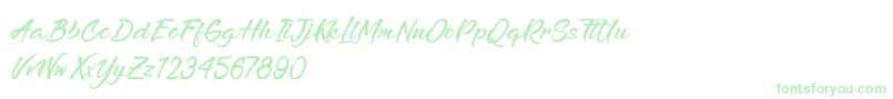 Czcionka RefreshenAndSoftening – zielone czcionki