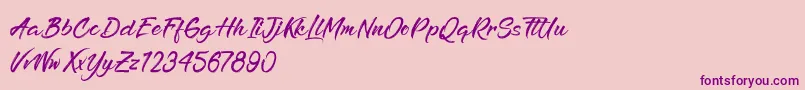 Шрифт RefreshenAndSoftening – фиолетовые шрифты на розовом фоне