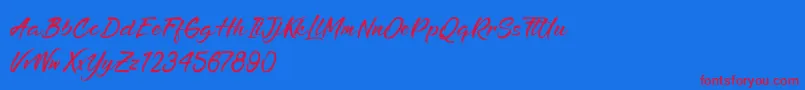 fuente RefreshenAndSoftening – Fuentes Rojas Sobre Fondo Azul