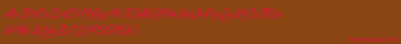 RefreshenAndSoftening Font – Red Fonts on Brown Background