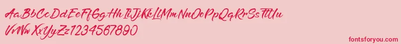 RefreshenAndSoftening Font – Red Fonts on Pink Background