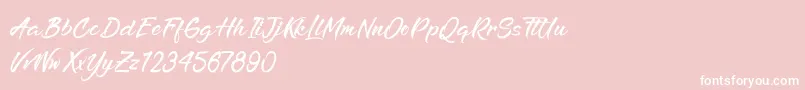 RefreshenAndSoftening Font – White Fonts on Pink Background