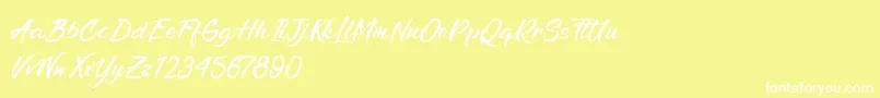 RefreshenAndSoftening Font – White Fonts on Yellow Background