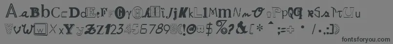 フォントRansomNotesNormal – 黒い文字の灰色の背景