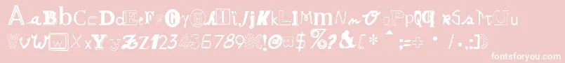 RansomNotesNormal Font – White Fonts on Pink Background