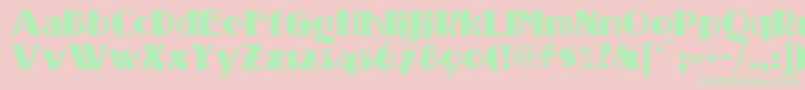 Standingroomonlynf Font – Green Fonts on Pink Background