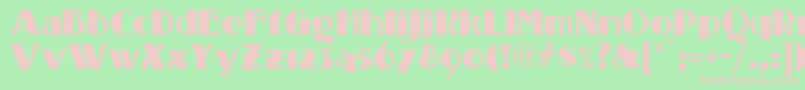 Fonte Standingroomonlynf – fontes rosa em um fundo verde