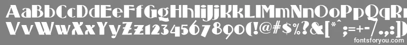 Standingroomonlynf-fontti – valkoiset fontit harmaalla taustalla