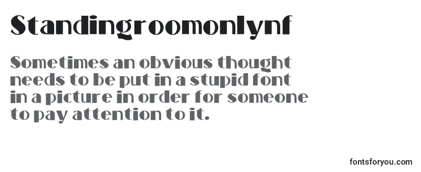 Шрифт Standingroomonlynf (102430)