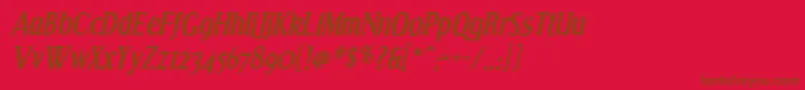 EffloresceBdIt Font – Brown Fonts on Red Background