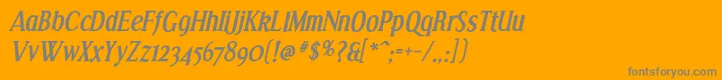 EffloresceBdIt Font – Gray Fonts on Orange Background