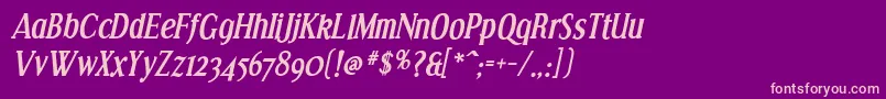 Шрифт EffloresceBdIt – розовые шрифты на фиолетовом фоне