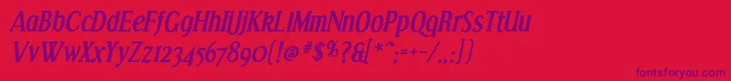 EffloresceBdIt Font – Purple Fonts on Red Background