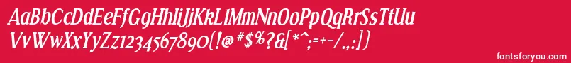 EffloresceBdIt Font – White Fonts on Red Background