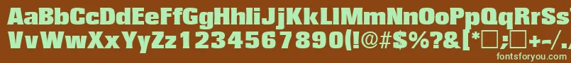 VariatdisplaysskRegular Font – Green Fonts on Brown Background