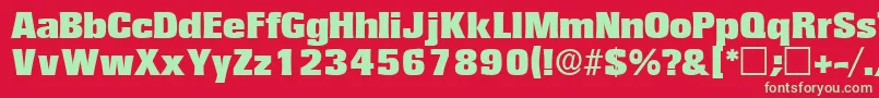 VariatdisplaysskRegular Font – Green Fonts on Red Background