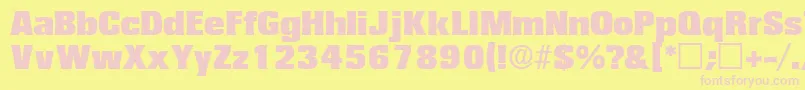 VariatdisplaysskRegular Font – Pink Fonts on Yellow Background