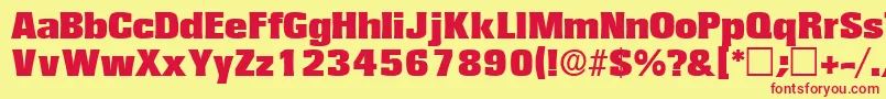 VariatdisplaysskRegular Font – Red Fonts on Yellow Background