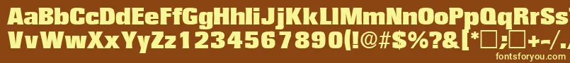 VariatdisplaysskRegular Font – Yellow Fonts on Brown Background