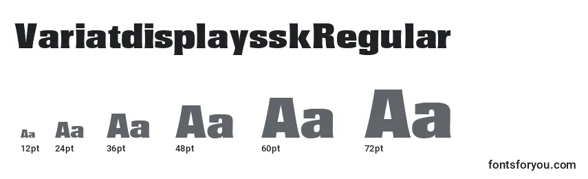 VariatdisplaysskRegular Font Sizes