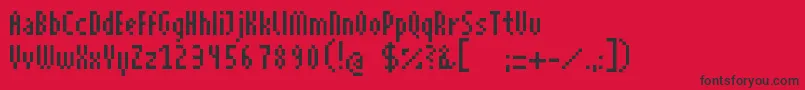 Superhelsm Font – Black Fonts on Red Background
