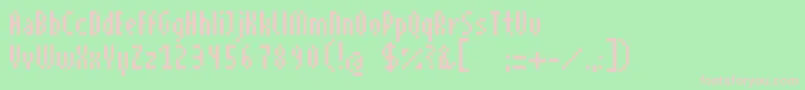 Superhelsm Font – Pink Fonts on Green Background