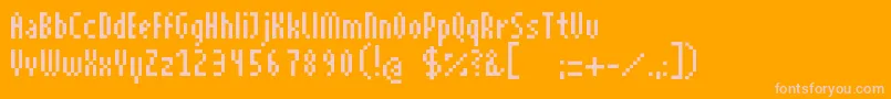 Superhelsm Font – Pink Fonts on Orange Background