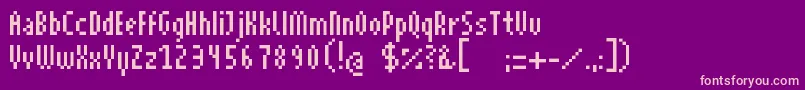 Superhelsm Font – Pink Fonts on Purple Background