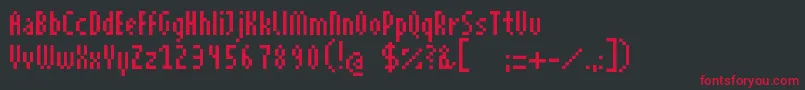 Superhelsm Font – Red Fonts on Black Background