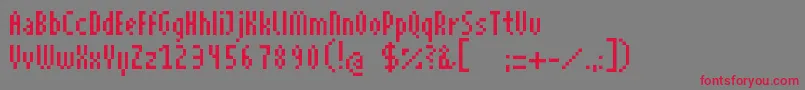 Superhelsm Font – Red Fonts on Gray Background