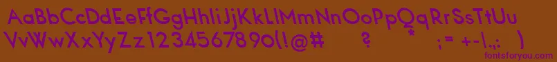 BtfSlanted Font – Purple Fonts on Brown Background